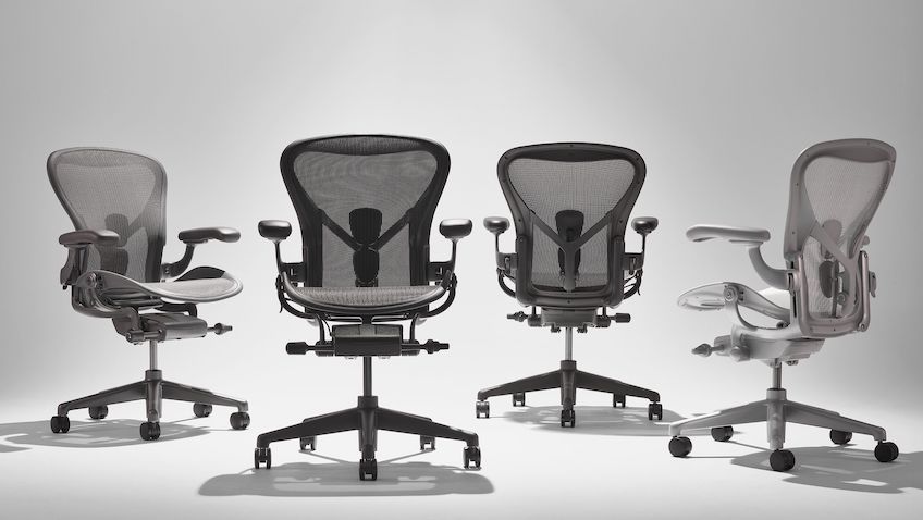Aeron de Herman Miller aportó una de las grandes innovaciones en sillas con su respaldo de malla