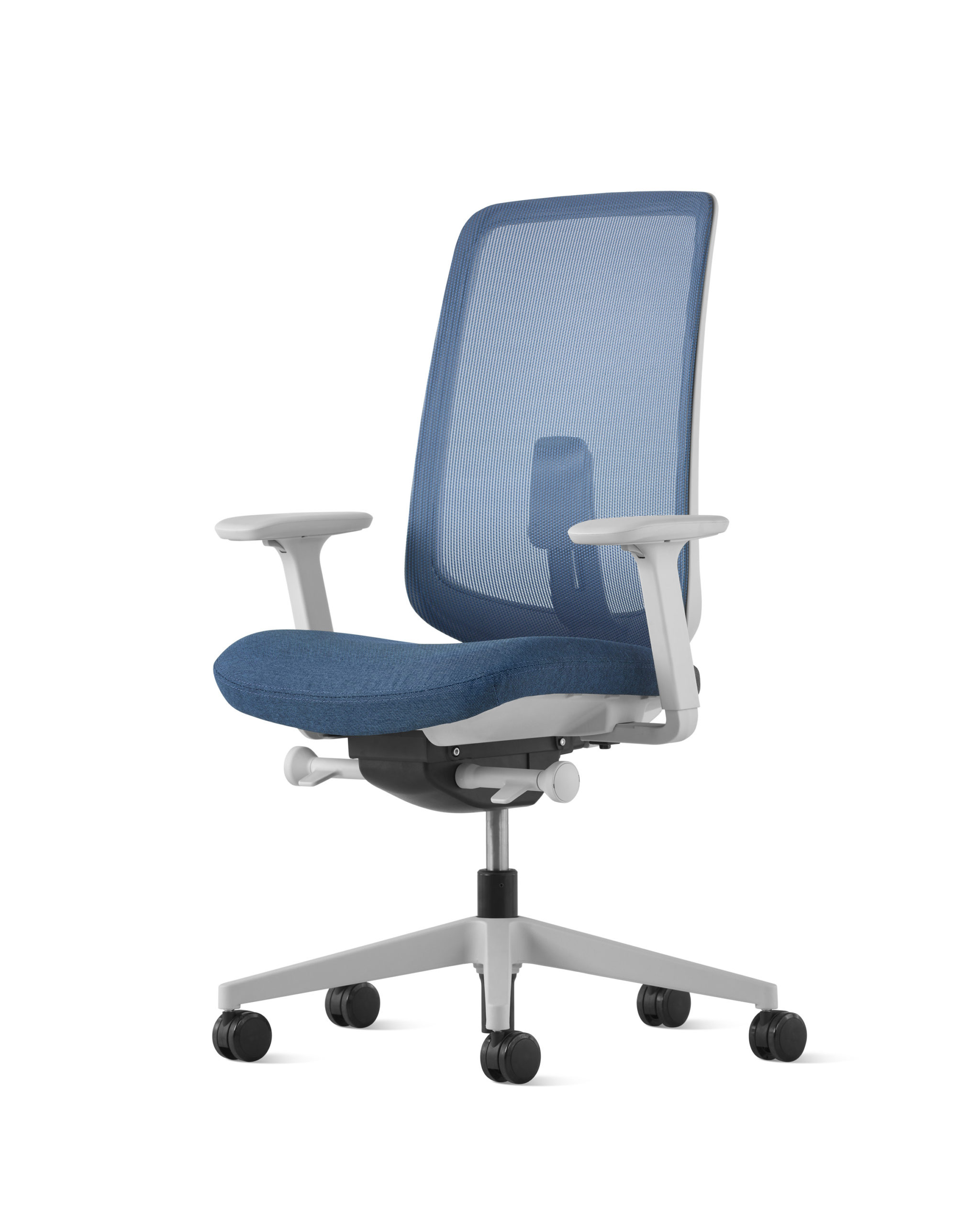 Verus Herman Miller silla azul tejido