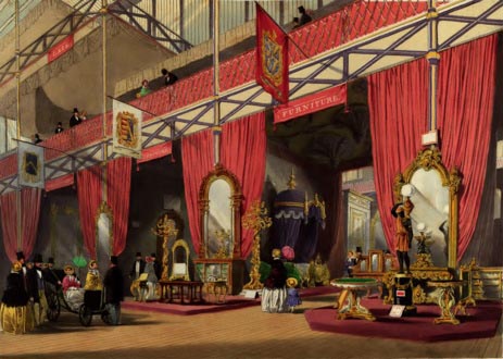 La feria mundia de Londres en 1851 tenia una zona de mobiliario